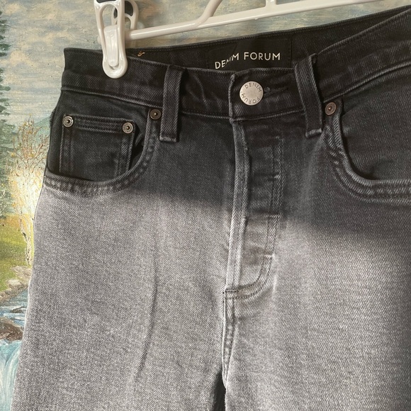 DENIM FORUM THE YOKO HIGH RISE SLIM 28L sz23 Charcoal High-Rise Jeans - Picture 3 of 9